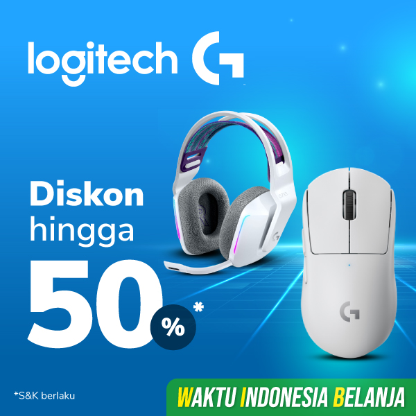 LogitechID's tweet photo. Diskon spesial hingga 50% untuk gear gaming Logitech jagoanmu, hanya di #TokopediaWIB
Yuk nelanja sekarang!
https://t.co/h59Kt6asco
#LogitechGIndonesia https://t.co/4OUwdTbunb