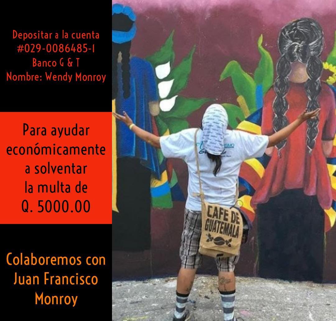 Andreakomio's tweet image. Apoyemos al artista Juan Francisco Monroy en este momento de criminalización. Movilizarse ante la injusticia no es delito! #LibertadParaJuan