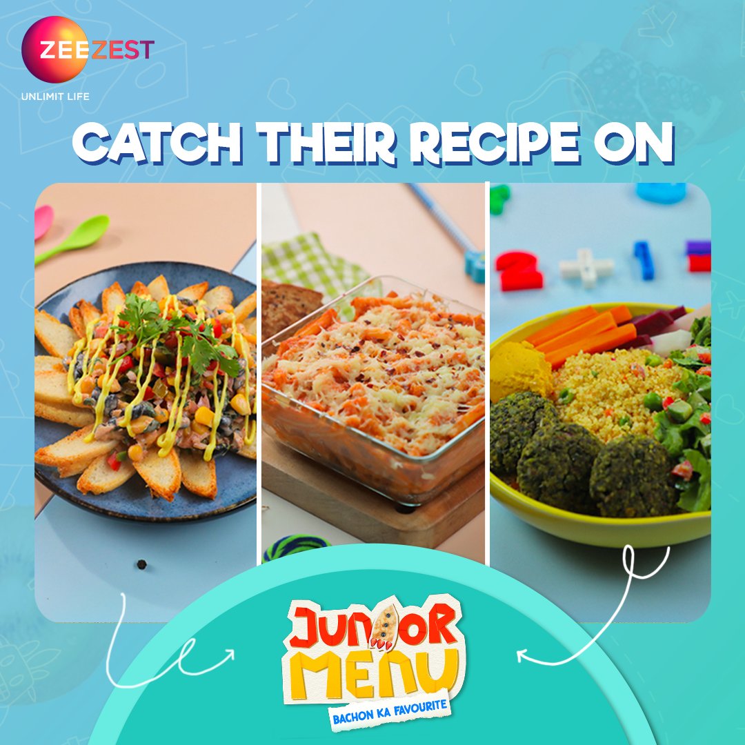 ZeeZest_'s tweet photo. Try them at home, we know your kids will love it!
#JuniorMenu #BachonKaFavouite #ChefPankaj #ZeeZest #UnlimitLife #HealthyFoodForKids #FoodTalkIndia #ExplorePage https://t.co/x40k8G7Drf