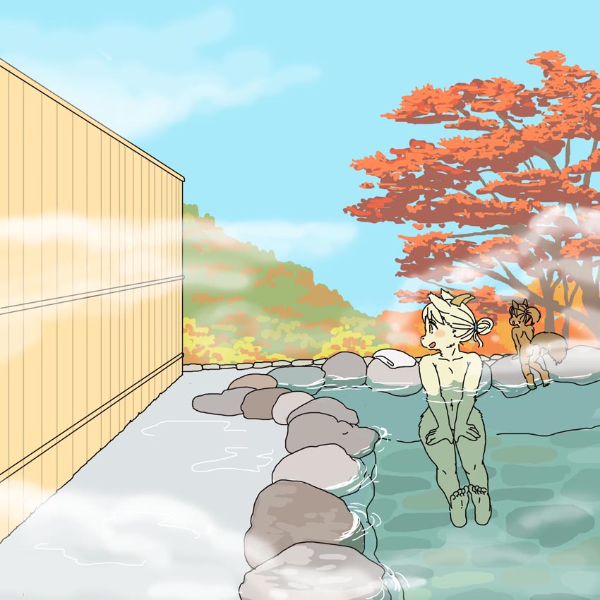 「旅館に来たの回 温泉編 」|エカキ510（生物模倣組合）のイラスト