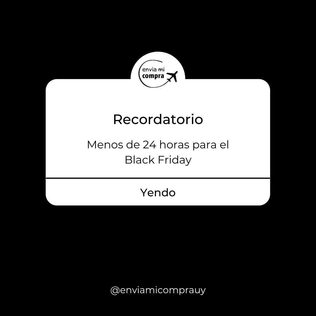 EnviaMiCompraUY's tweet photo. ☺️¡Hola!☺️
⠀
Solo venimos a dejar este recordatorio
Porque se vienen fechas importantes 😏
⠀
En este #BlackFriday asesorate con nosotros para una navidad diferente 👇🏻
⠀
Se vienen sorpresas...
⠀
¡#StayTunned! https://t.co/ka2lCOz2dn