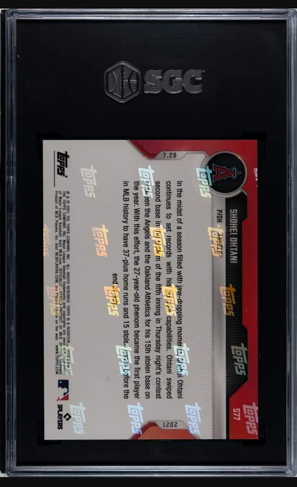 MichaelBenneig's tweet photo. @TheHobby247 2021 Topps Now Gold Parallel 1/1 Shohei Ohtani SGC 10
$8999 
Acceptable Offers Welcome. 
@TheHobby247 @sgcgrading @shoheisaveus https://t.co/eaRL54MwPz