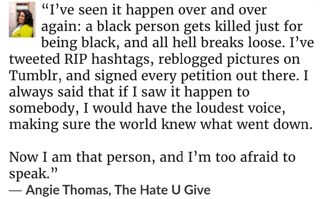 Angie Thomas, from The Hate U Give

#ThisIsAmerica https://t.co/mOHiL9dc0u