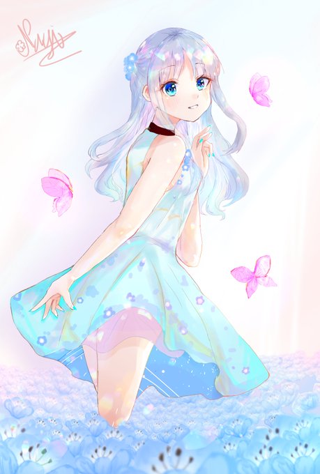 ネモフィラ畑のtwitterイラスト検索結果