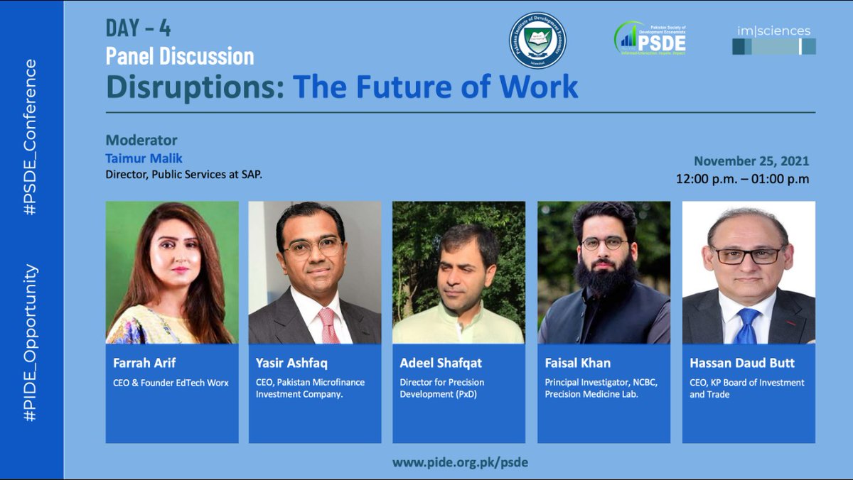 FaheemJehangir's tweet photo. DAY 4 
#PIDE_Opportunity 
#PSDE_Conference 
#IMSciences @PIDEpk https://t.co/TrcXJwkCdq