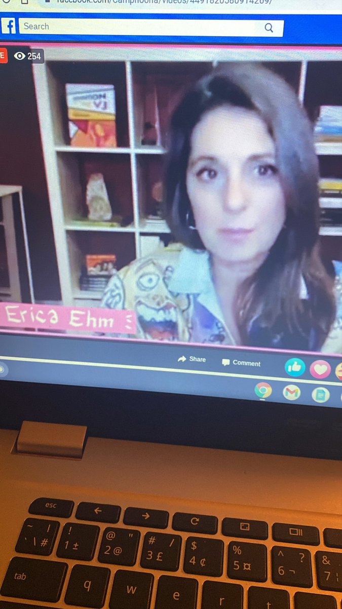 “I’m an introvert with a deep desire to connect and entertain. I wanted you to know you could be cool and read books. You could be a woman but stand up to a guy.” 

<a href="/EricaEhm/">Erica Ehm</a> on my very first <a href="/Camp_Hooha/">Camp Hoo-Ha</a> “virtual campfire” #muchmusic #canada #ericaehm