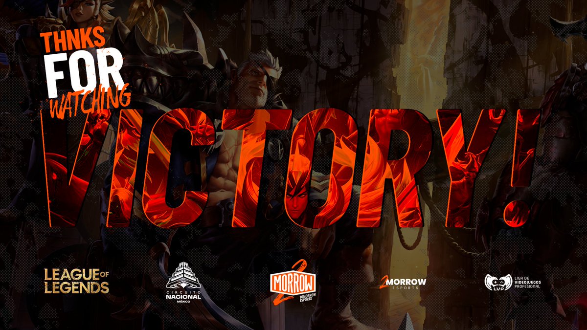 TomoGGMX's tweet photo. 🟠 ¡VICTORIA! 🟠
¡Mañana vamos por la revancha en este Circuito Nacional México, #CNM! Resurgimos desde el loser bracket para jugarlo todo ¡gracias a todos por su apoyo!  
#GO2MORROW #2mrEsports #CNM #LeagueOfLegends #gaming #LVP https://t.co/BdROTbNkJA