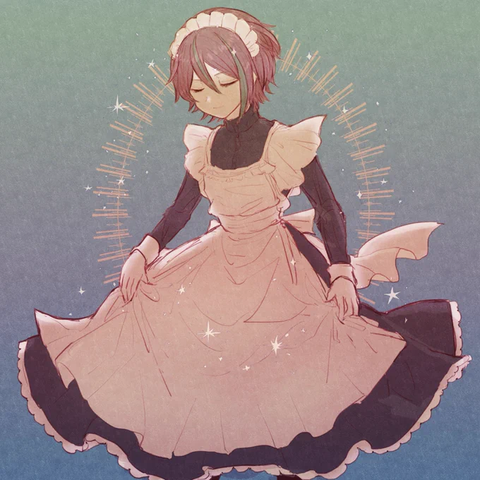 #ルやツのメイド絵を見せつけるタグ
⚠️女装🎈 