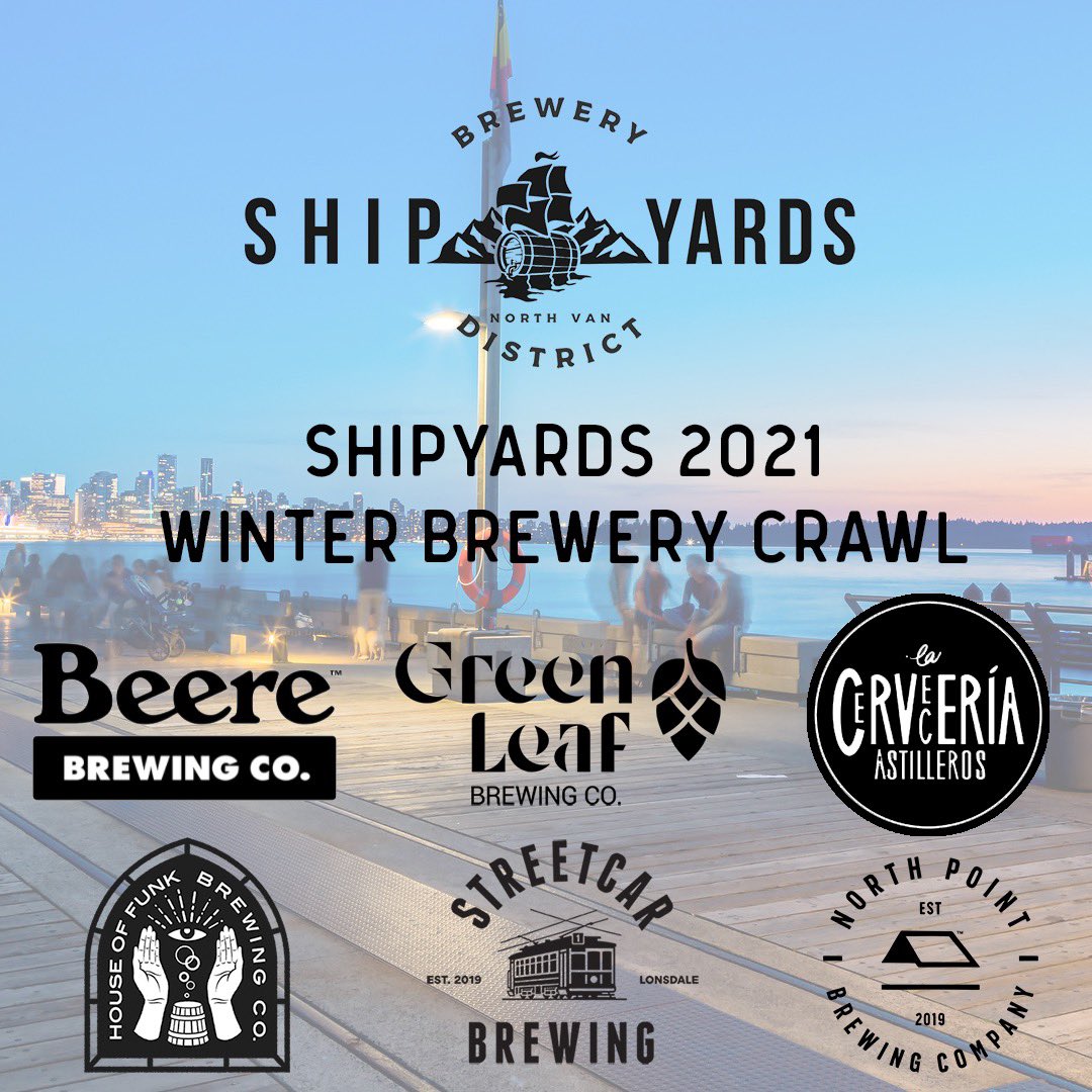 It’s the Shipyards Winter Brewery Crawl on Dec 27th.  Find more details and to register at shipyardsbd.com