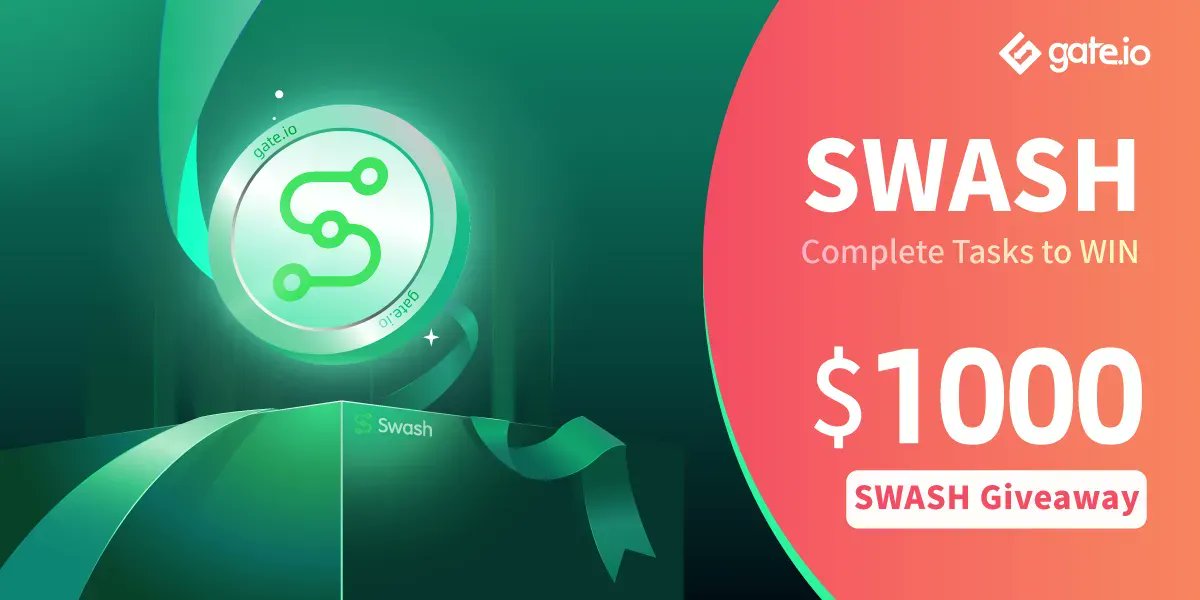 Gate's tweet photo. 🎁#Gateio $SWASH #Giveaway 🎁
20 lucky participants will each win $50 in #SWASH

Tasks:
💎Follow @gate_io &amp; @swashapp
💎Retweet &amp; @ A Friend

👉Participate: https://t.co/Q9IzEVnbNv

#Crypto #cryptocurrency https://t.co/IIoX7mYel0