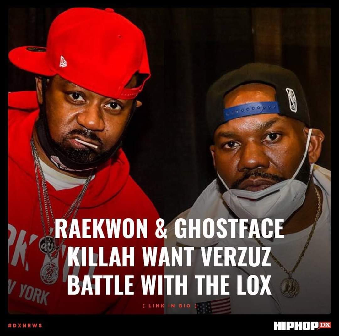 TheEMillioEgBar's tweet photo. I'm definitely in favor of this matchup.. What y'all think?? 🤔🤔 #WuTang #TheLox #WuBlock #Verzuz https://t.co/HLQoPHpA9l