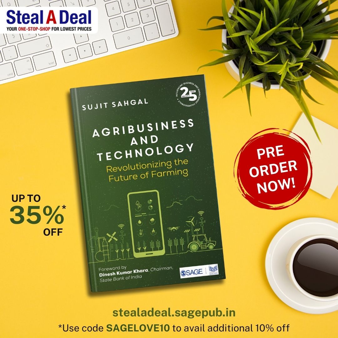 SagePubIndia's tweet photo. Based on the author’s grassroot level discussions with thousands of farmers, entrepreneurs and policymakers, and a deep study of global trends, ‘Agribusiness and Technology’ deliberates on the future of farming in India.
https://t.co/I5tkve19Yw
#SAGEResponse @SujitSahgal https://t.co/8TmNH2mH2X