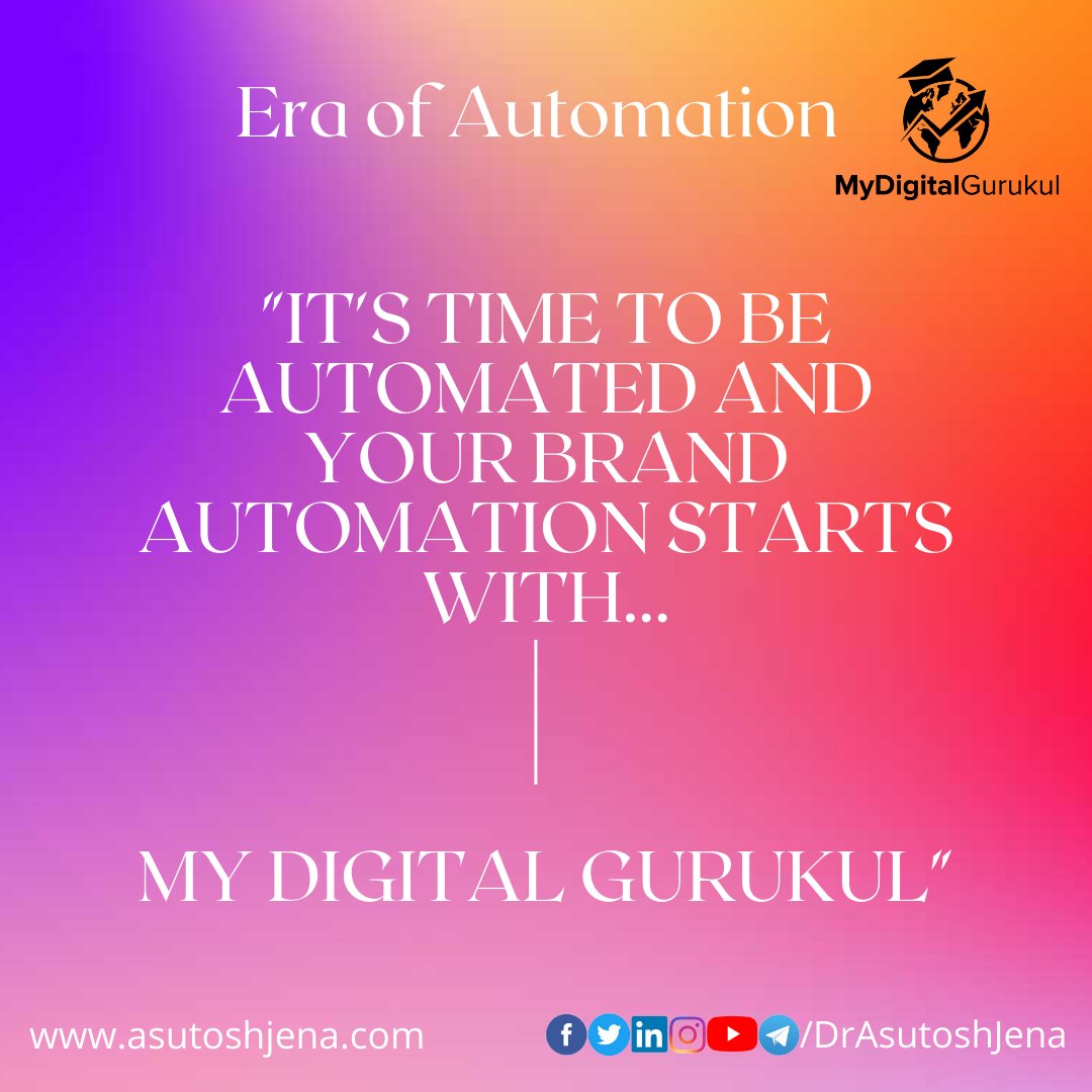 DrAsutoshJena's tweet photo. #AutomationAnywhere
It's time to Automate everything and every where.
#AutomationStartsHere #InstagramAutomation #InstaChamp #AutomationTool #art
Recommended by #AsutoshJena from #MyDigitalGurukul
#morningvibes #moodchallenge #DigitalCoach #FactOfLife #PersonalBranding #Daily https://t.co/8H0yhLS68B