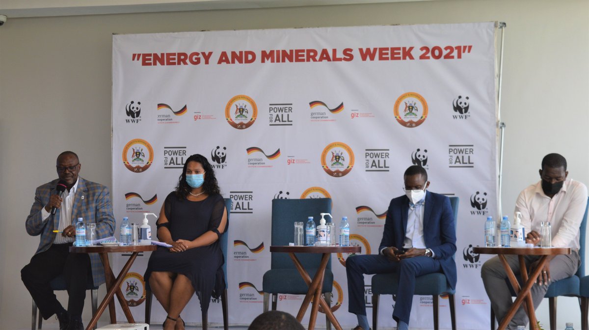 PrimeTimeComms's tweet photo. Power Forum 2021: Panelists from @WWFUganda , @giz_uganda , @WinchEnergyLtd @ERA_Uganda discuss increasing access to electricity through decentralized power systems.
#Energyweek21 @MEMD_Uganda @Rural_MEMD @GovUganda @GCICUganda https://t.co/C82zgoMbod