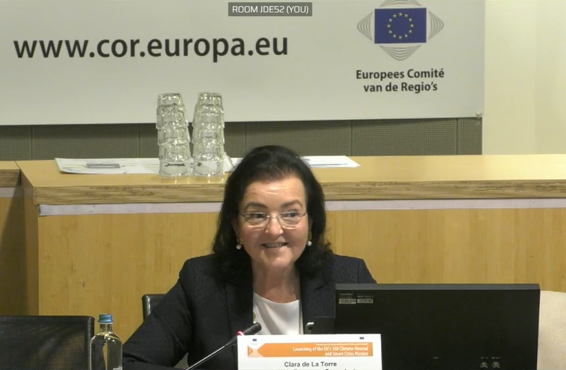 SrE_Office's tweet photo. "This mission can only come alive if we have active participation from regions and communities" @claraeugenia27 @EU_CoR #MissionCities #ClimateNeutralCities https://t.co/n2C8ZssqOf