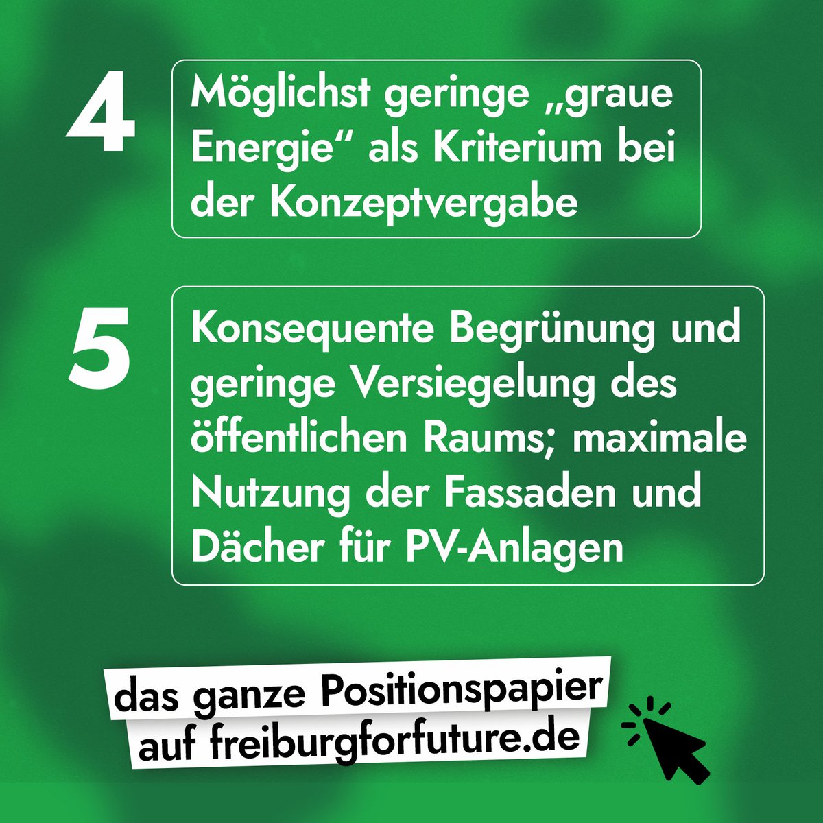 Wir veröffentlichen heute anlässlich der Diskussionen um das Energiekonzept für Dietenbach ein Positionspapier mit fünf Forderungen an die Stadtverwaltung und an den Gemeinderat 🔥: 

freiburgforfuture.de/dietenbach-kli…