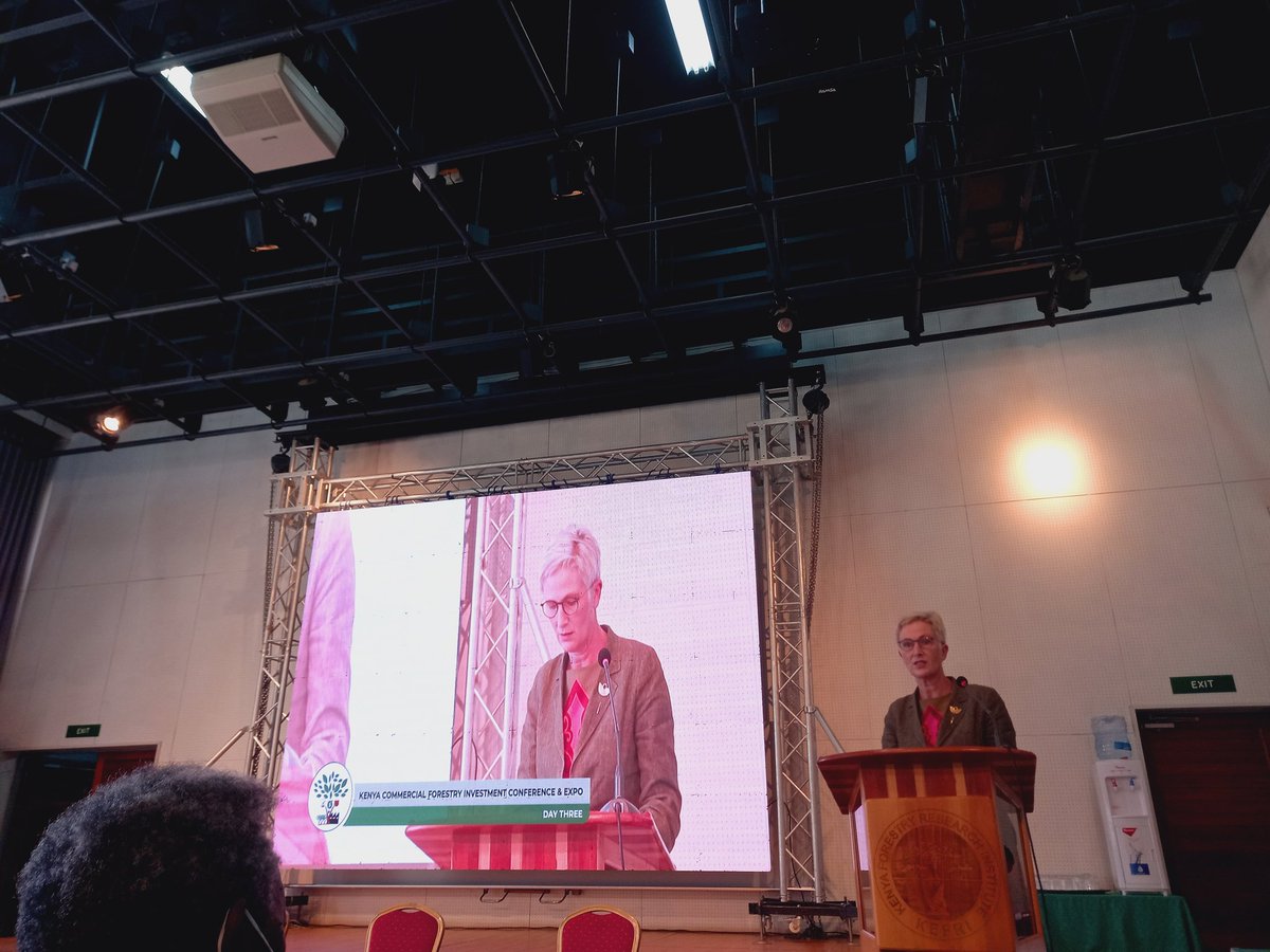 SaumuSaid6's tweet photo. Ambassador of Sweden, H.E Caroline Vicini at the Kenya Commercial Forestry Investment Conference &amp;Expo at KEFRI Headquarters. 
Topic of discussion is "International Perspectives on Commercial Forestry"
@KEFRIHQ 
@SwedeninKE https://t.co/nibJT0tRUv