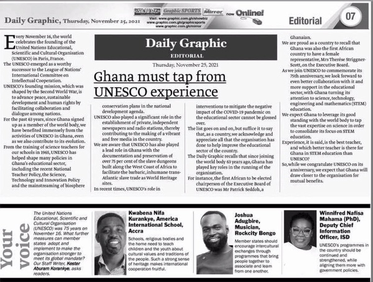 rockcity_bongo's tweet photo. A feature of our very own @rockcitymillz on today’s edition of the Daily Graphic. You may want to take a look. #Sagle #typicalbongoboys #reigninghmb_uema_aoy https://t.co/SKvnjIfRBR