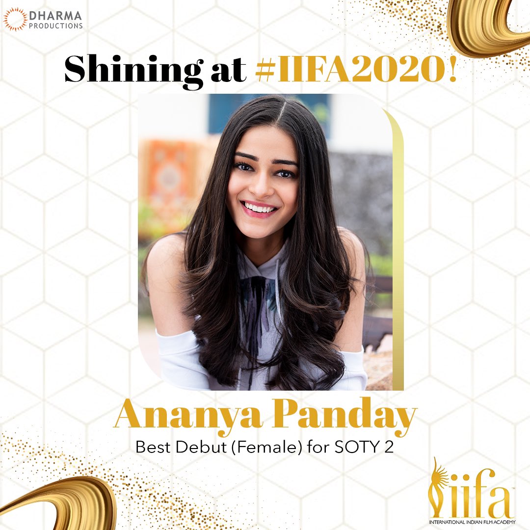 DharmaMovies's tweet photo. Din bhi inka tha aur saal bhi!👊🏻
A big congratulations to @advani_kiara, @ananyapandayy and @manojmuntashir - the shining awardees of #IIFA2020!🏆

__________

#GoodNewwz #StudentOfTheYear2 #Kesari https://t.co/QLbU0CIDGa