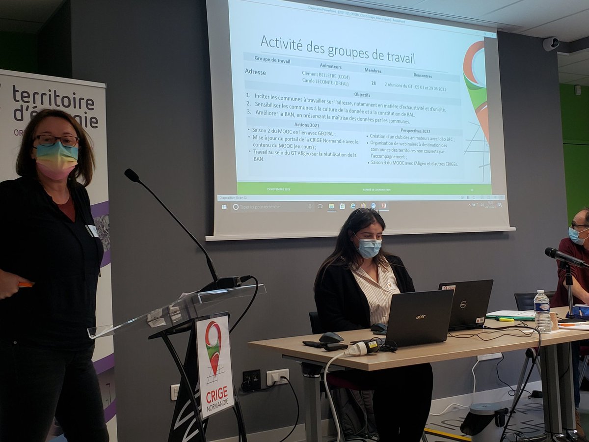 #comitecoordinationCRIGEnormandie <a href="/CRIGEnormandie/">CRIGE Normandie</a> faire le bilan de l'année au travers des actions des groupes de travail @lecomte_carole l'adresse, la BAN et son mooc 😀