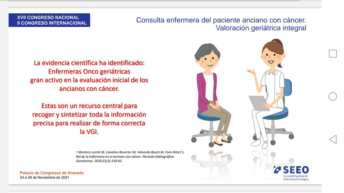 Gracias Elena Borrajo por compartir nuestro proyecto en tu presentación definiendo el rol de la enfermera en hemato Oncogeriatria <a href="/_SEEO_/">Enfermería Oncológica</a> <a href="/gerokomos/">Gerokomos</a> <a href="/enfergeronto/">SEEGG</a> <a href="/MontserratValv4/">Montserrat Valverde</a> <a href="/CanaliasMontse/">Montse Canalias</a> <a href="/SRitort/">Sergi Font Ritort</a>