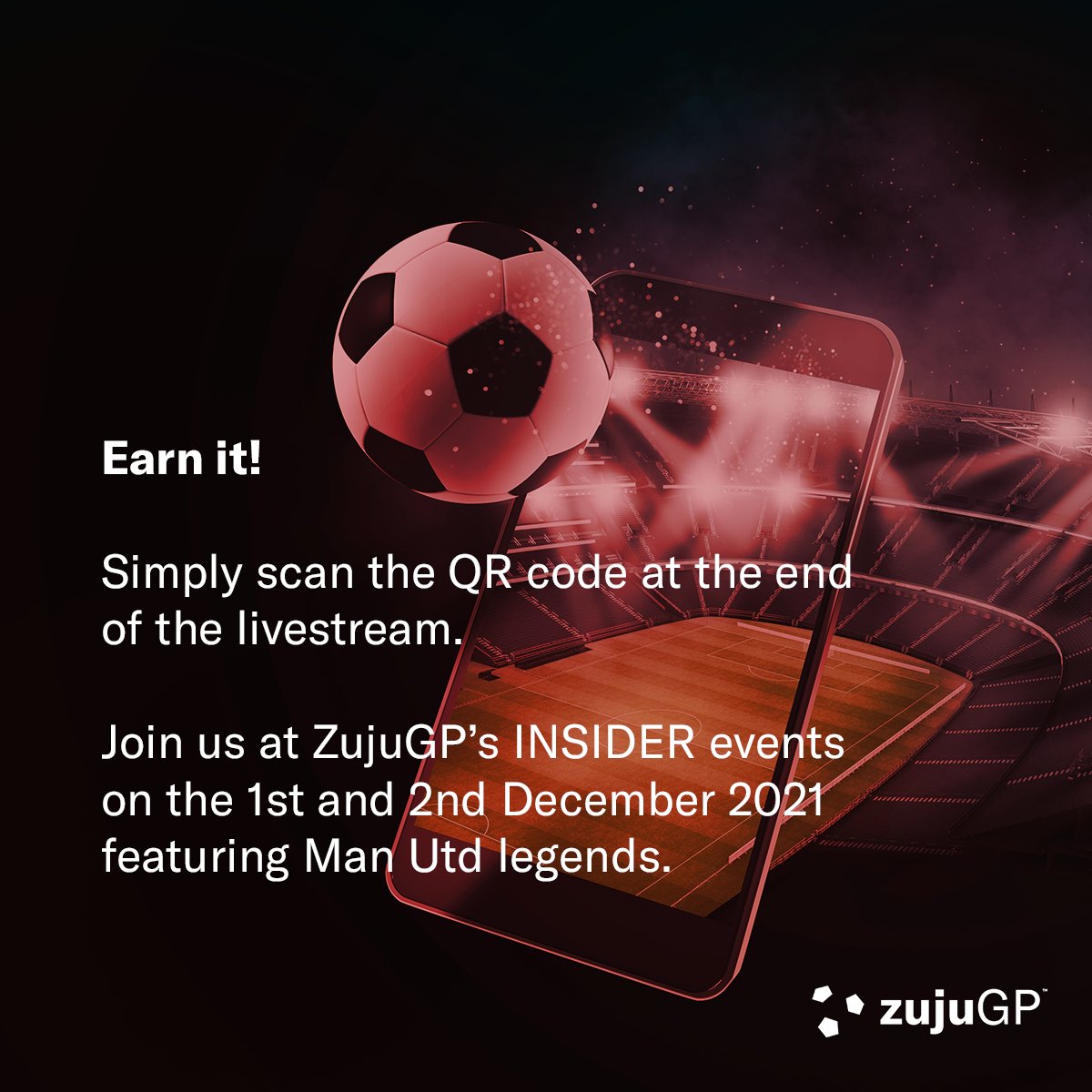 Join ZujuGP's Facebook LIVE events featuring Man Utd legends on 1 and 2 Dec at 5.30pm (UTC+8). Claim exclusive event POAPs - only 1000 will be issued - during each livestream! 