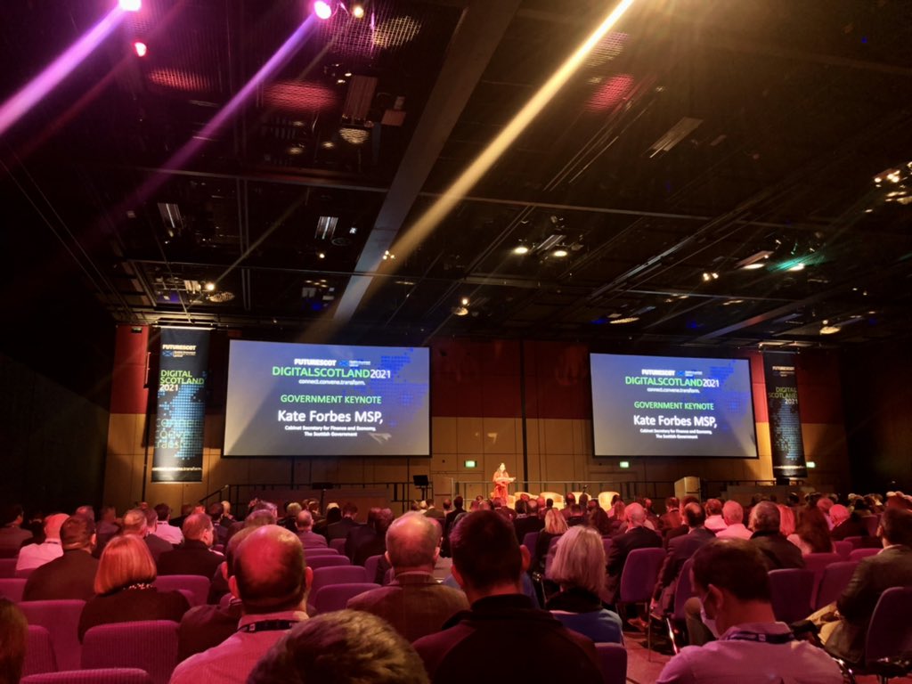 #DS21 Kate Forbes Cabinet Secretary on use of tech &amp; data to set up testing centres &amp; vaccine centres during the pandemic 😷 “Scotland will now deliver a #digitalstrategy with #localgov to improve services in Scotland 🏴󠁧󠁢󠁳󠁣󠁴󠁿 £10m in 5G centre to improve access in rural areas.”