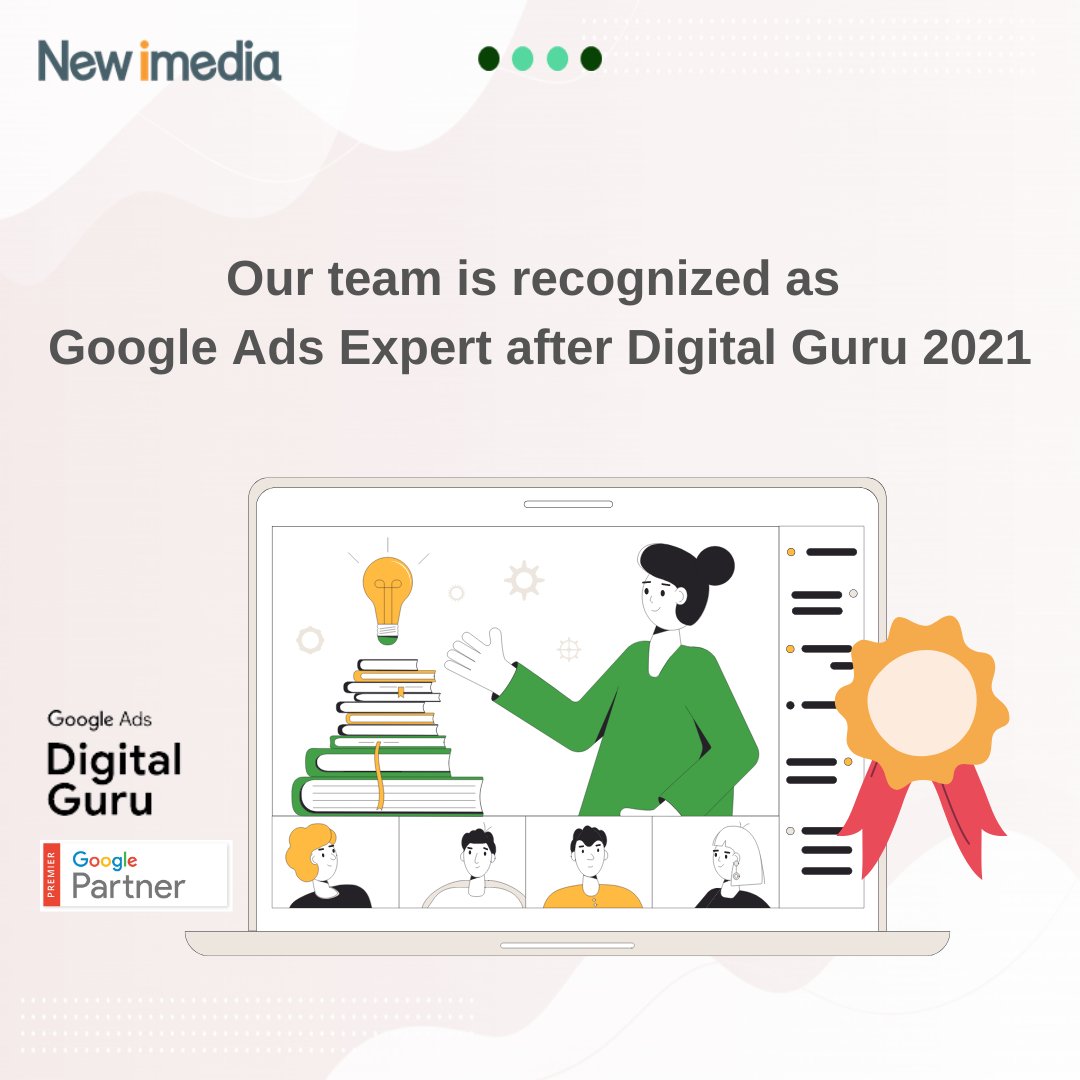 newimedia's tweet photo. We are proud that 5 of our teammates have been invited by the Google team to join the Digital Guru program 2021 and successfully recognized as a GOOGLE ADS EXPERT after the completion of the training. Congratulations to Sylvia, Yung, Cherry, Sam and Henry!
https://t.co/8wA4jQUo9w https://t.co/8F6sjxRAIZ