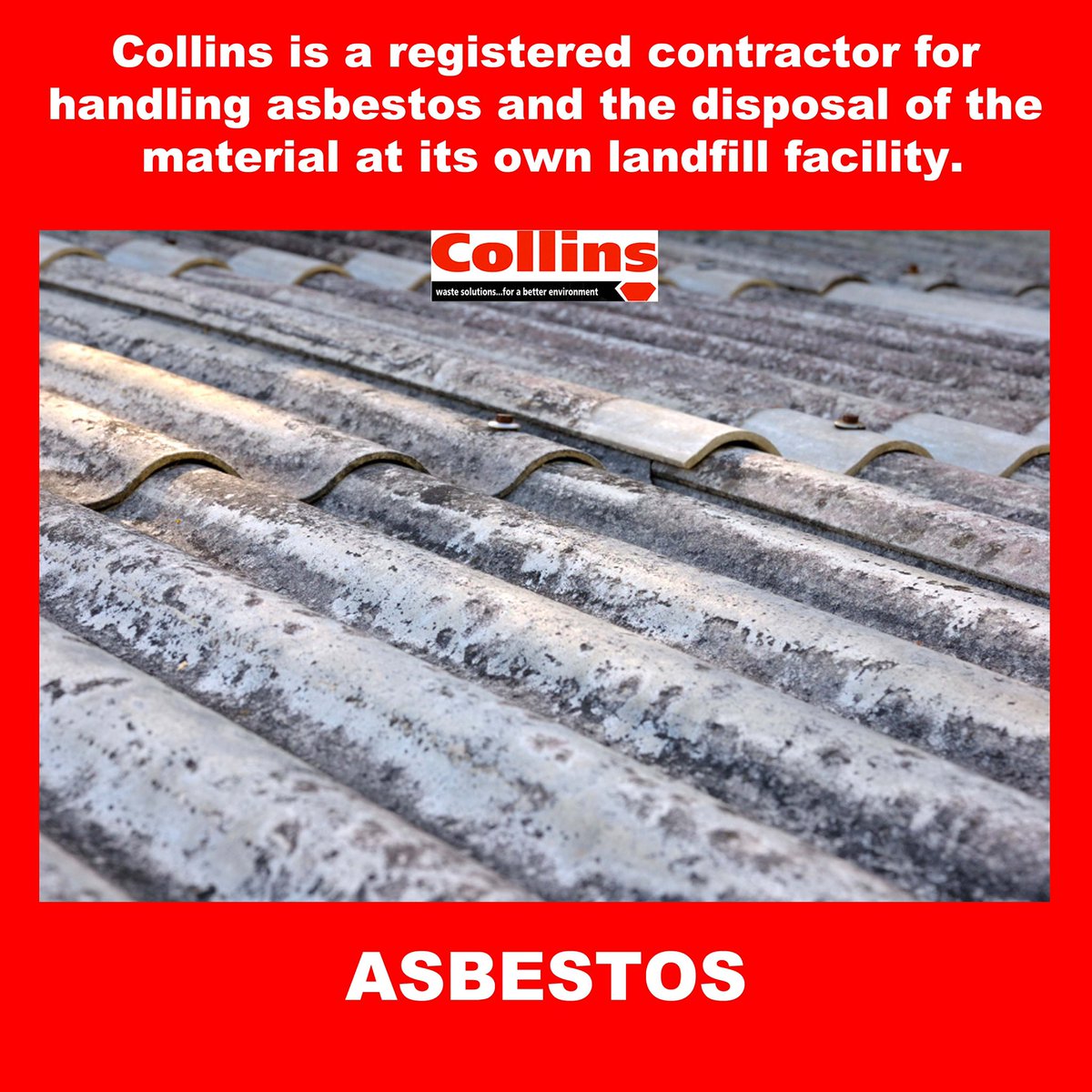 ⚠️ Asbestos ⚠️ Asbestos can be found in any building built before the year 2000. (Houses, factories, offices, schools, hospitals etc) Luckily for you Collins is a registered contractor for handling asbestos. Get in touch to know more. 01473 327596