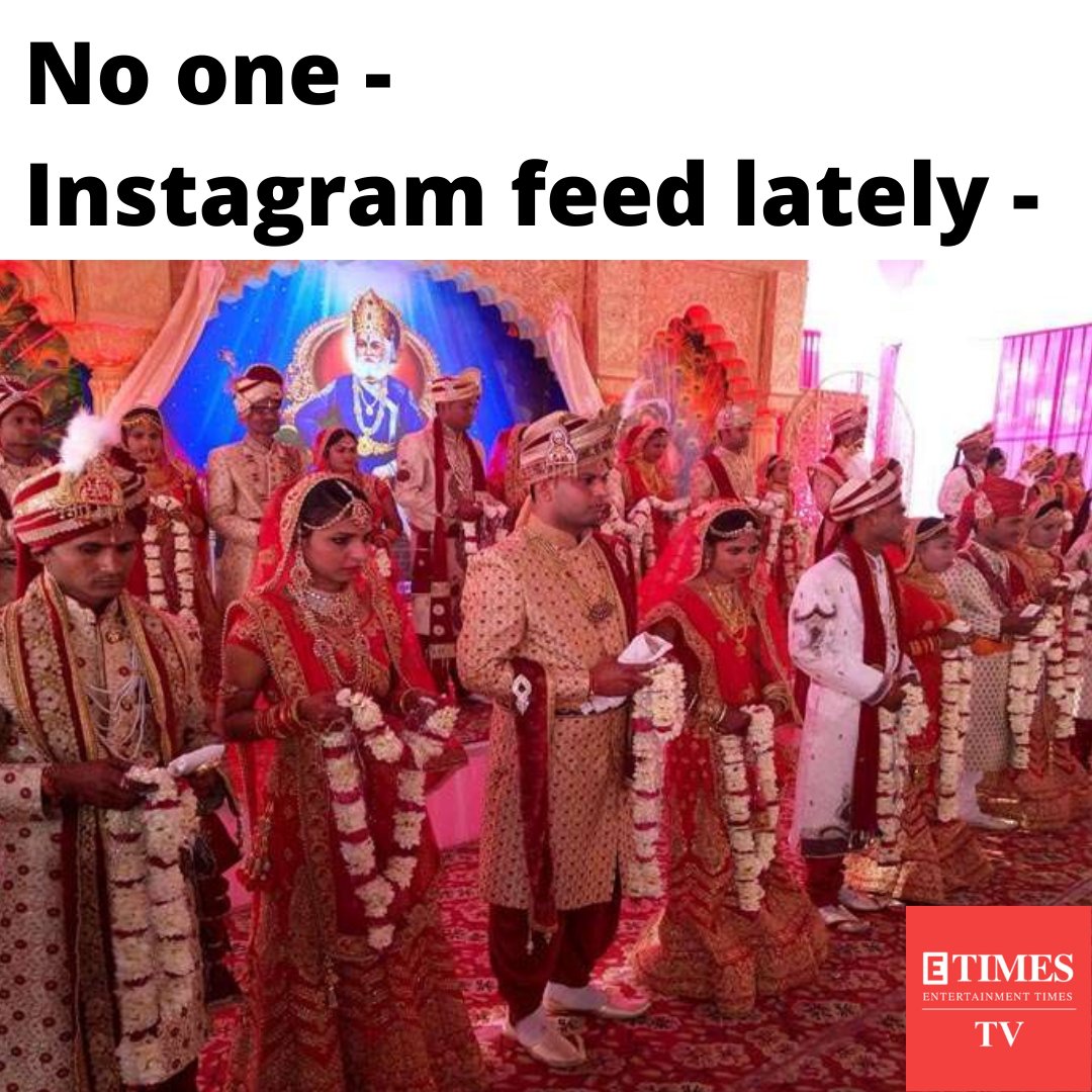 ETimesTV's tweet photo. Koi reh na jae shaadi krne se👀🙊
#shaadiseason #wedding #weddingseason #shaadi #desiweddings #november #novemberwedding #Memes #MemeDay #SharddhaArya #RahulNagal #ShireenMirza #HasanSartaj #AnushkaRanjan #AdityaSeal #TvCelebs #Celebs #etimestv https://t.co/EAyzMfvUY0