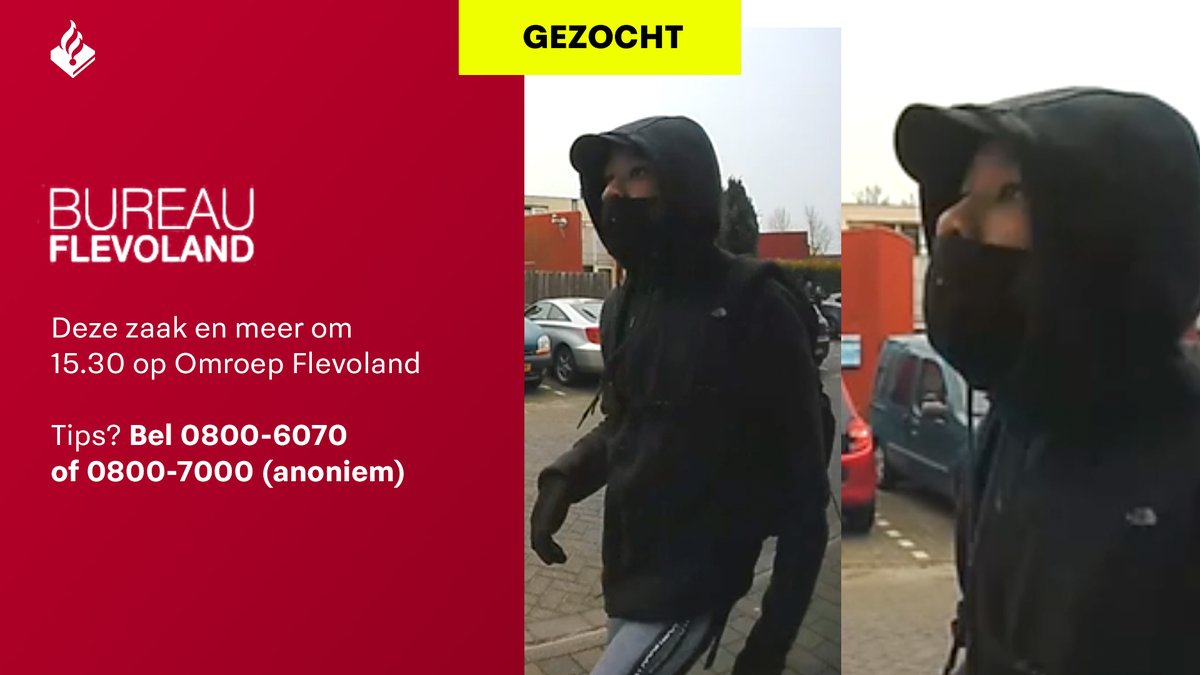 POL_Flevoland's tweet photo. Wie kent deze jonge man? Hij wordt gezocht in verband met een gewelddadige woningoverval. Vanmiddag extra aandacht voor deze zaak in #BureauFlevoland op  @omroepflevoland . Weet jij meer? Neem contact met ons op! Help ons ook door deze post te delen. https://t.co/I0p7unaOsm