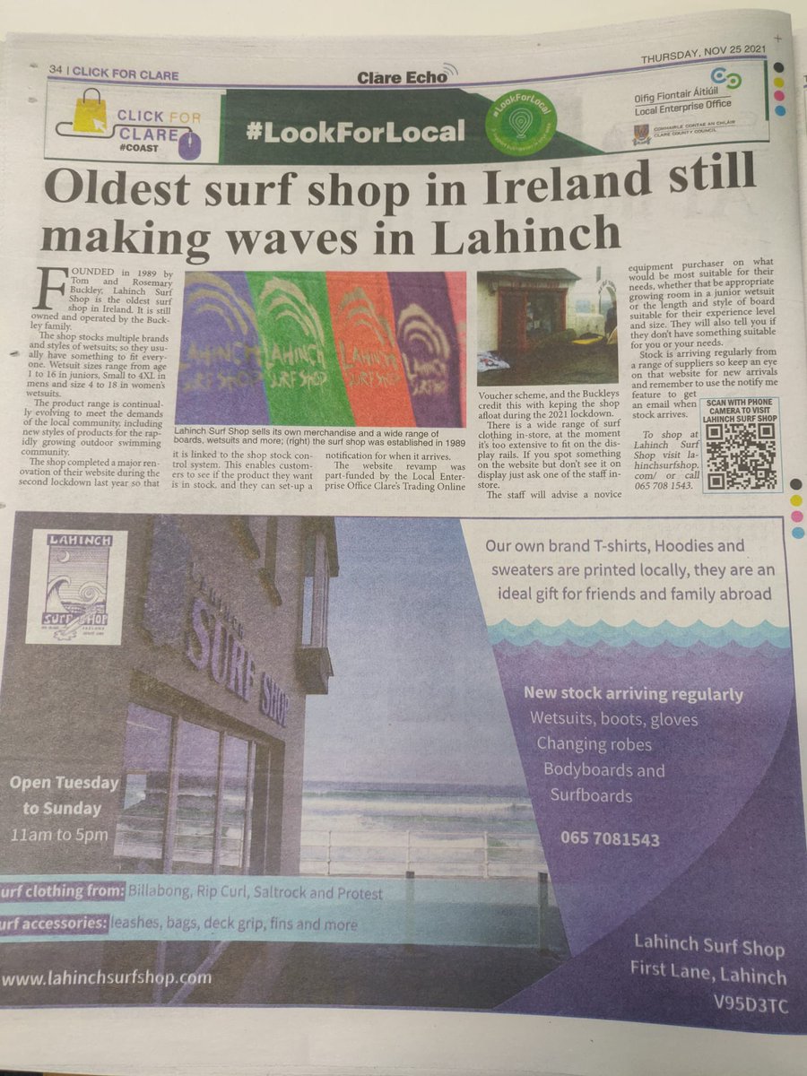 LEOCountyClare's tweet photo. Itโs great to see so many of our clients in the news today , promoting #GreenFriday with our #ClickforClare campaign in association with @ClareEcho https://t.co/zZPiobzNnA
