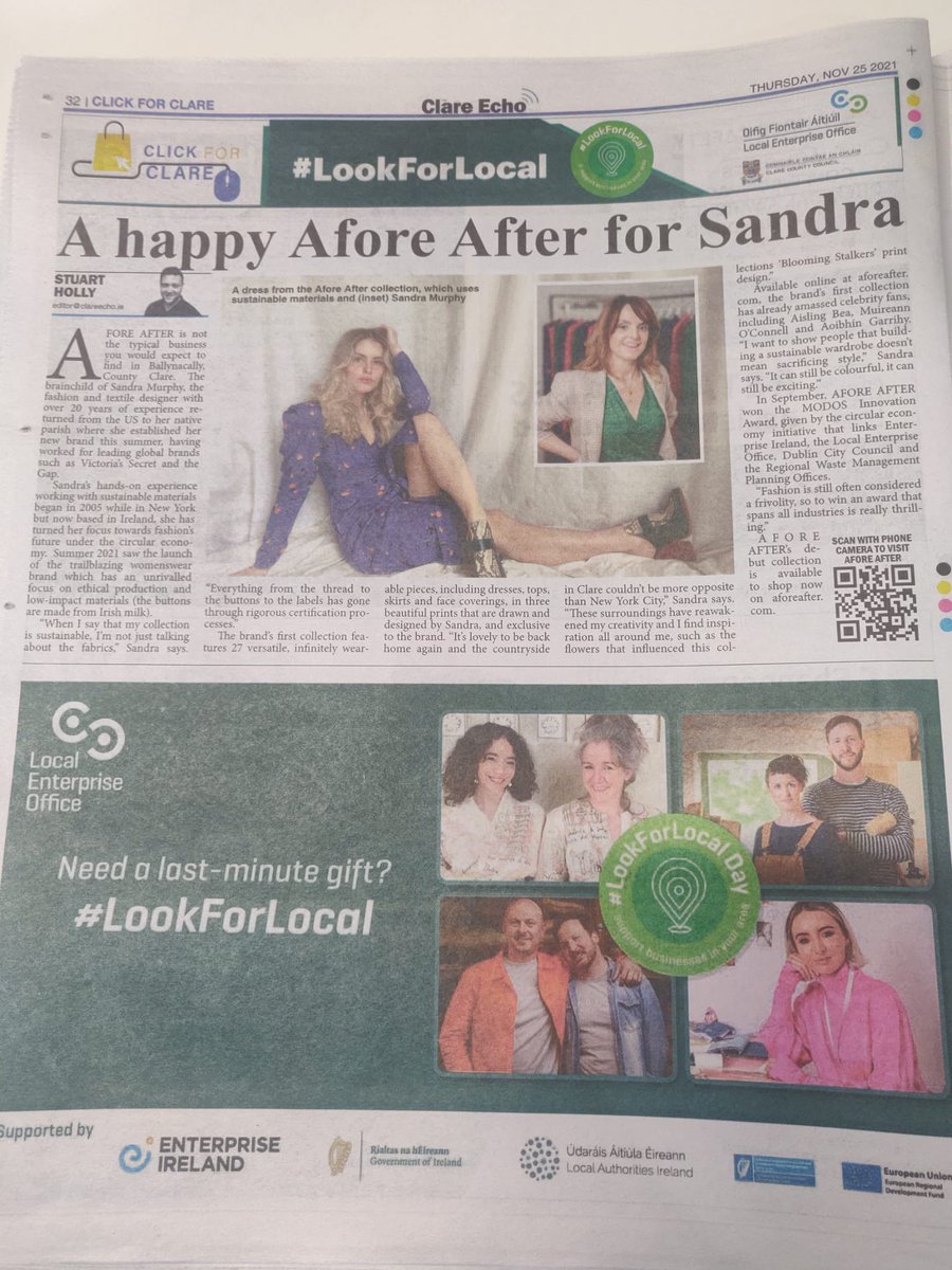 LEOCountyClare's tweet photo. Itโs great to see so many of our clients in the news today , promoting #GreenFriday with our #ClickforClare campaign in association with @ClareEcho https://t.co/zZPiobzNnA