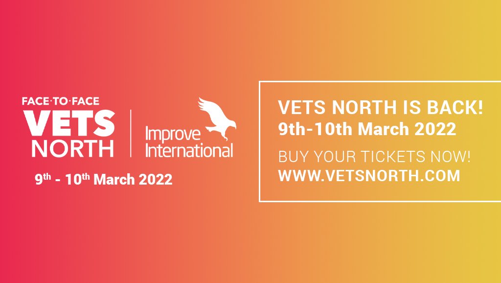 We are excited to announce that Vets North will be going ahead on 📅 9th-10th March 2022.
🔗 vetsnorth.com
We appreciate your patience and understanding of the postponement of the 2021 event and look forward to welcoming you back.