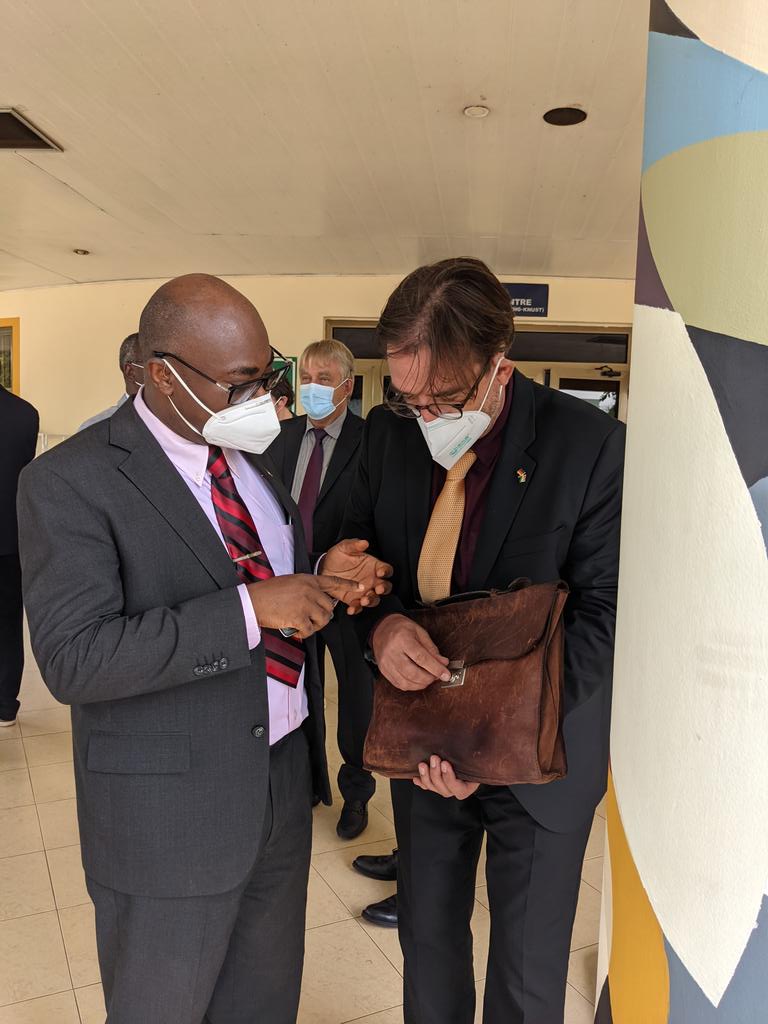 TAKeOFFNTD's tweet photo. Working to improve global health and pandemic prevention @KNUSTGH. The inauguration of the G-WAC Pandemic Prevention Center @KNUSTGH Kumasi. @DAAD @OneHealthBonn @UniBonn @UniklinikBonn @ChariteBerlin @GermanAmbGhana @TUBerlin @KCCR @yadebrah @HoeraufProf @c_drosten https://t.co/0aPGRUju4d
