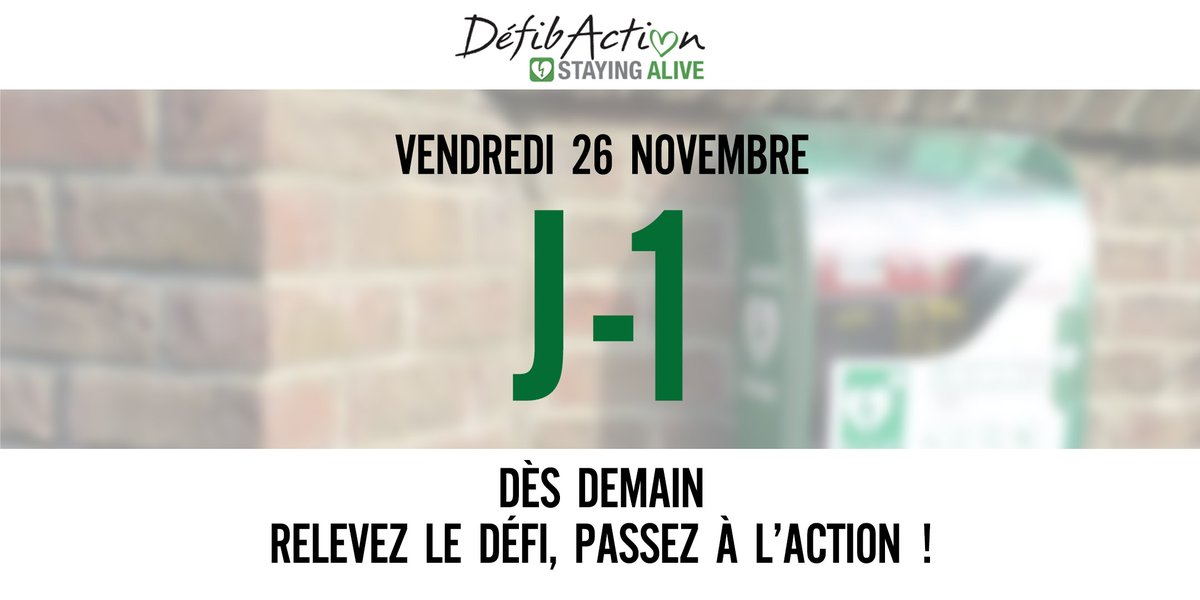 Défibaction commence demain, à vos mobiles, prêts ?
Plus d’infos sur defibaction.fr

#stayingalive #defibaction #gestesquisauvent #bonsamaritain

<a href="/MAIF/">MAIF</a>  <a href="/MCDef_/">MCDef</a>  <a href="/PompiersParis/">PompiersParis</a>  <a href="/PompiersFR/">Pompiers de France</a>  #serenys