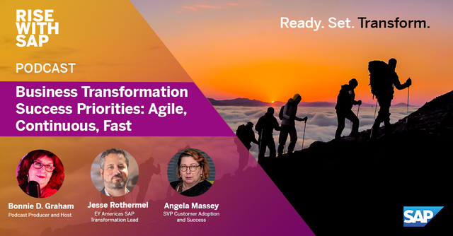 How can agile processes help companies to meet the challenges of dynamic markets and evolving business needs? Angela Massey and Jesse Rothermel join the Ready. Set. Transform. podcast to discuss. Listen in. #RISEwithSAP bit.ly/3DTimdI