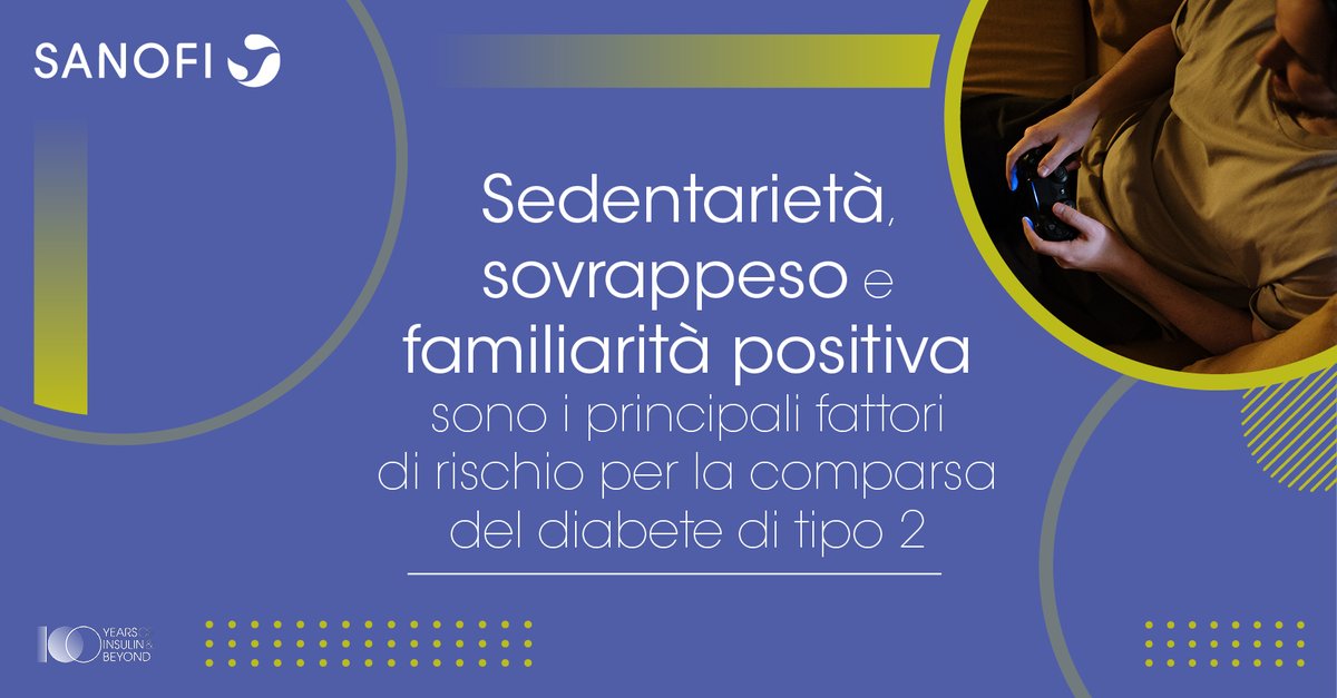 5azioni's tweet photo. Il diabete di tipo 2 è la forma più comune e nota in tutto il mondo. A differenza del diabete di tipo 1, colpisce adulti di età tra i 40 e i 70 anni. Sedentarietà, sovrappeso e familiarità sono i principali fattori di rischio per la comparsa di questa patologia. #Sanofi #5Azioni https://t.co/bfzRXZlm2Q