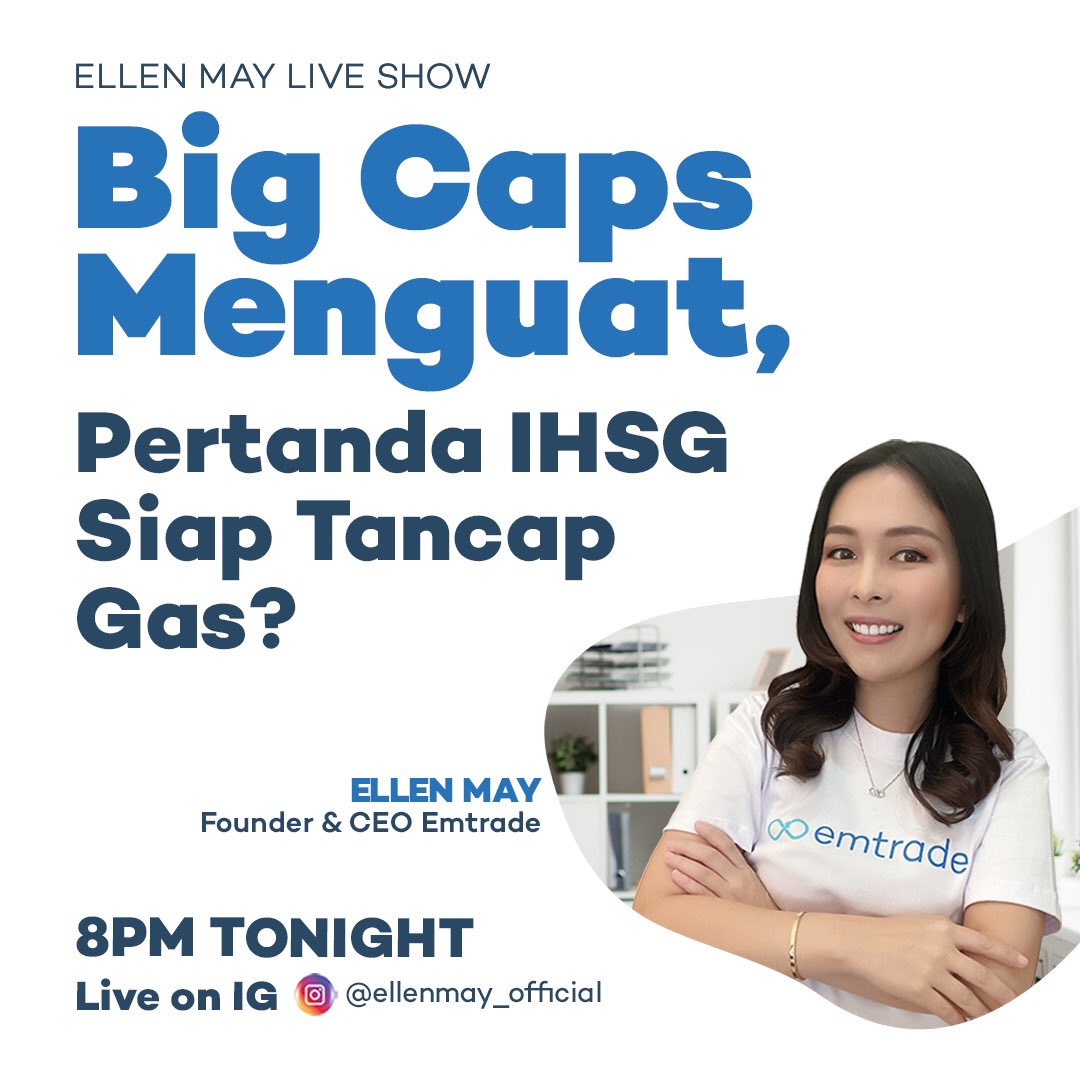 emtrade_id's tweet photo. Apakah ini pertanda IHSG siap tancap gas? Jangan sampai bingung Emtraders, langsunga aja join Live IG Ms Ellen malam ini yah jam 8pm. Jangan lupa pasang alarm kalian, see you๐
#salamprofit #emtrade #yuknabungsaham #nabungsaham #belajarsaham #smarttradersnotgamblers https://t.co/vz8QT369no