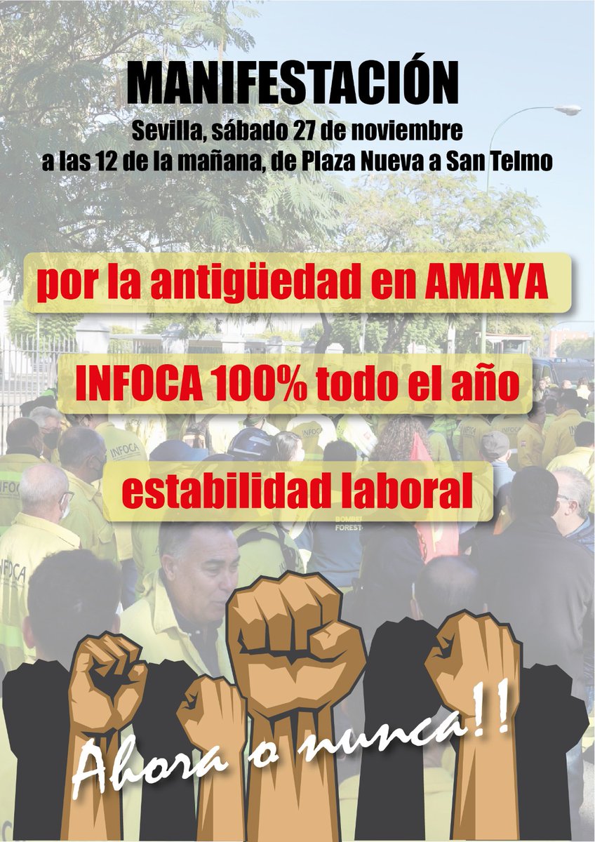 #bomberosforestalesenlucha #vamosinfoca 

Sá-ba-do