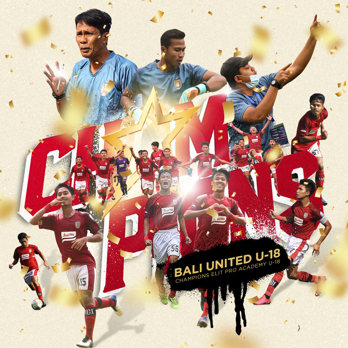 BaliUtd's tweet photo. CCCCCHHHHHHHAAAAAAMMMPIOOOONNNNSSS!๐
Sejarah kemBali terukir!
Bali United U-18 berhasil merengkuh gelar juara pertama kalinyaโจ
#BaliUnitedDay #BaliUnitedYouth #Champions #ElitProAcademy https://t.co/bYkEBR7poi