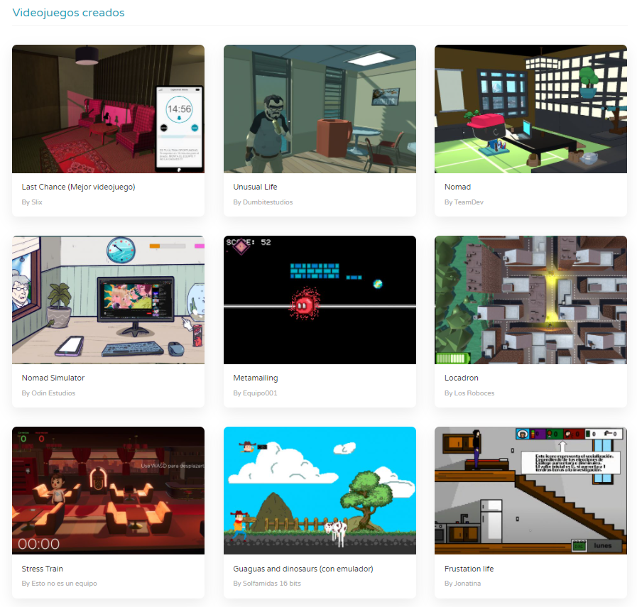 ¡Buenos días! os dejamos el enlace para 🎮👾probar todos los #videojuegos creados en #TerritorioJamtoday #online. También podréis acceder a los #talleres (#transmedia #notion #arte en #gamejam),charla inspiradora y presentaciones ¡a disfrutar! jamtodayandalucia.com/resultados-ter…