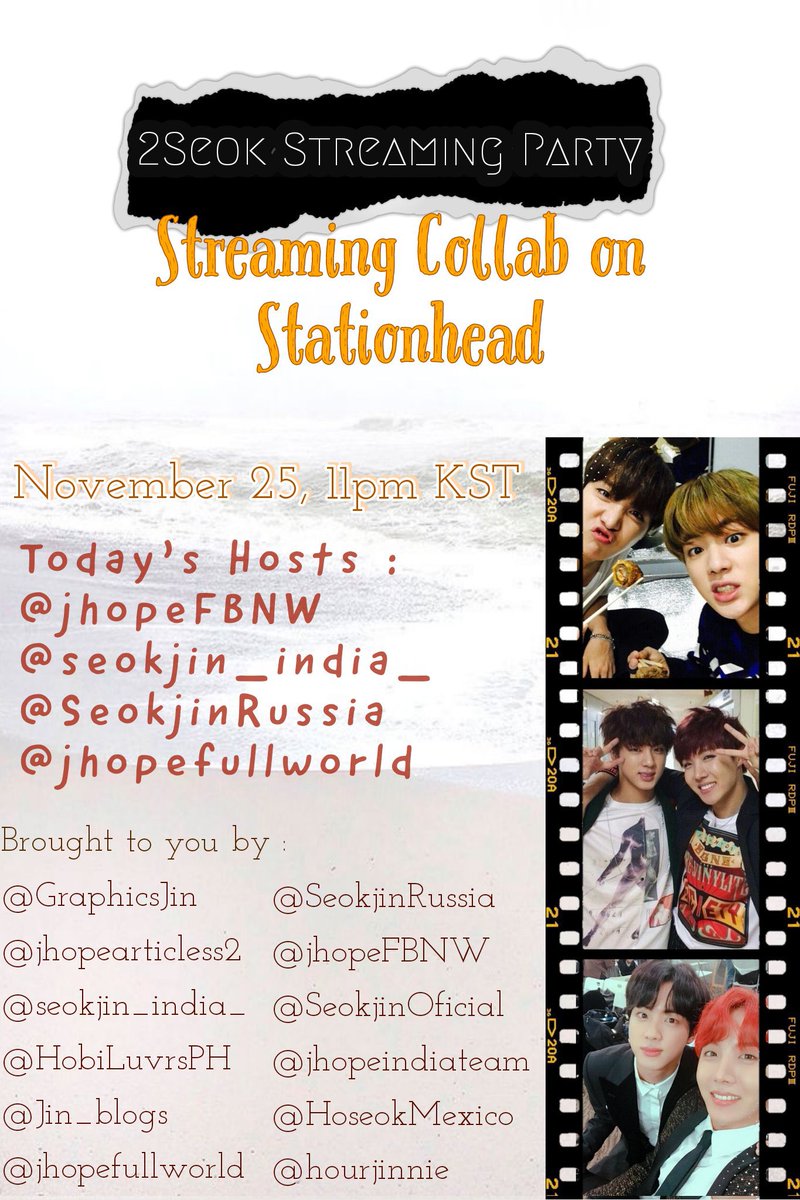 jhopefullworld's tweet photo. Join us on Spotify streaming for #jhope and #Jin!
https://t.co/rZ8llT8VhG
And you can join @SeokjinRussia on stationhead here!
https://t.co/r32Xvrmc7c
#2SeokStreamingParty https://t.co/r70B4ivWMN