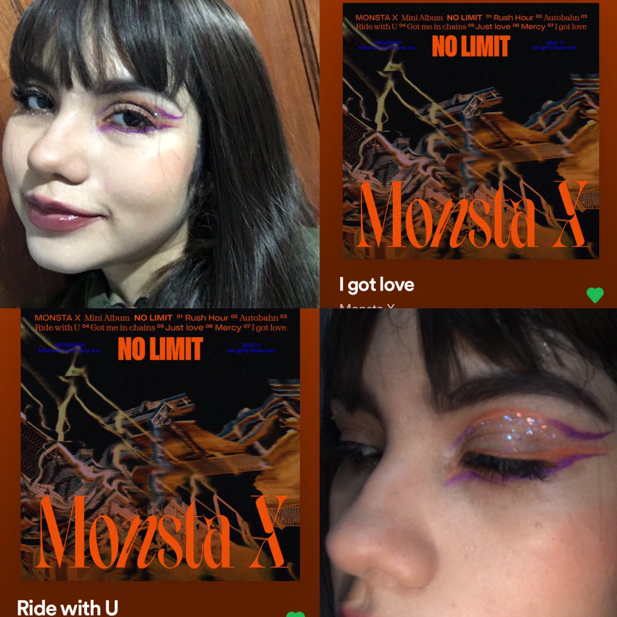 seni_kmc's tweet photo. ahora vean q daltรณnica estoy, lo morado debรญa ser azul ๐ญ, bueno se intentรณ.
#MONSTAXย #RushHour #๋ชฌ์คํ์ก์ค #MONBEBEHOUR #NOLIMIT
@Hotelguesswho
@OfficialMonstaX https://t.co/L7Mkxd1gnX