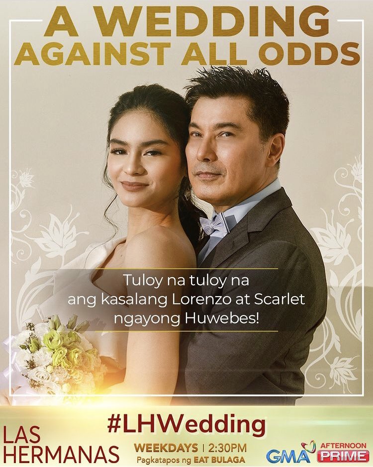 AlbertM17442764's tweet photo. mga kapuso! invited kayong lahat sa kasal ni lorenzo at scarlet sa Lashermanas mamayang 2:30pm sa GMA7
kaya't wag ng palampasin ang mga eksenang mangyayari mamaya #AlbertMartinez #am #amfanatics #Lashermanas #LHWedding https://t.co/Uo7727Su0c