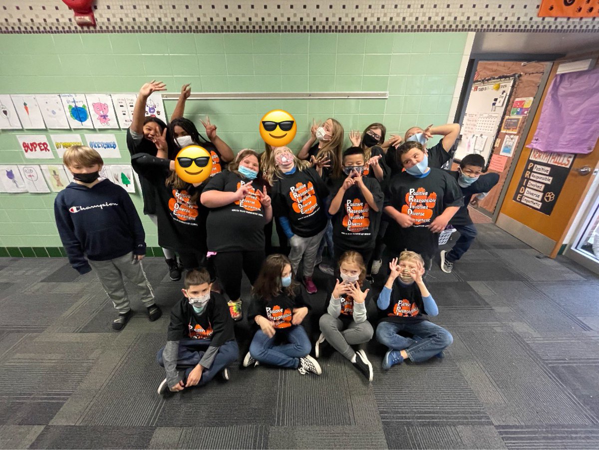 We received our Pride Shirts from our 6th grade friends in Mrs. Riddle’s class!  Look at our school spirit!