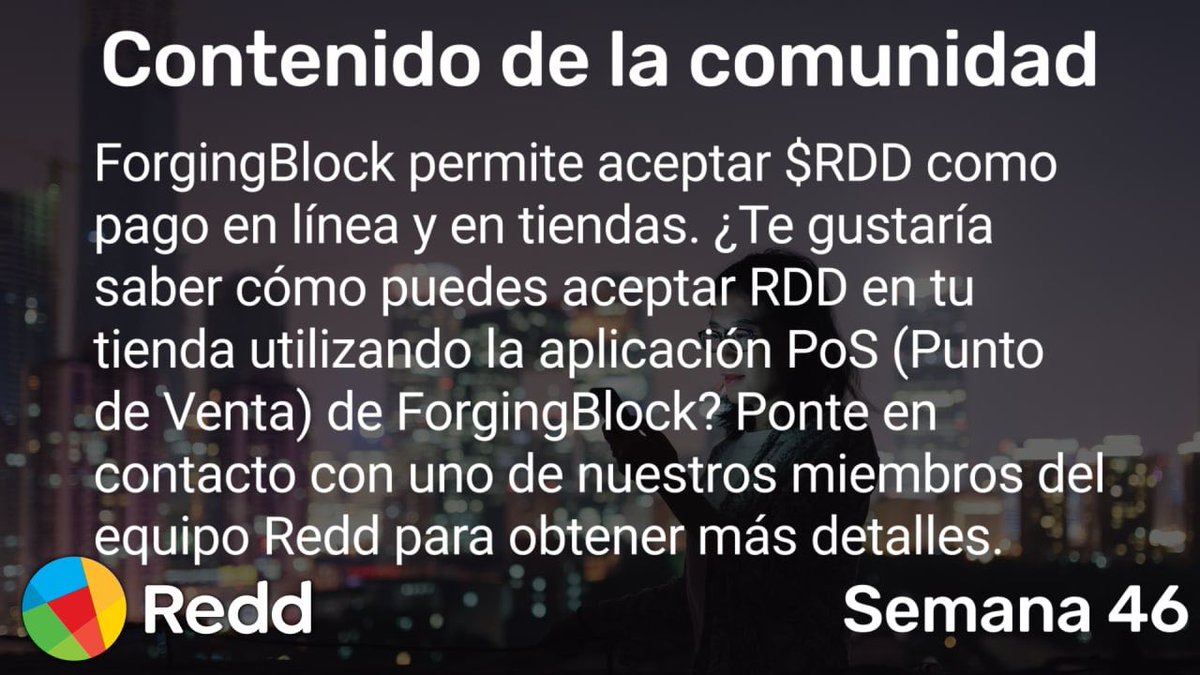 ReddCoinSpanish's tweet photo. ReddHeads ahora pueden utilizar ForgingBlock para aceptar pagos en $RDD en línea y en persona. Para más información contacta con los miembros de nuestro equipo Redd.

 #Redd #ReddCoin #RDD #ReddHeads #ForgingBlock #PoS #PointOfSale #payments https://t.co/jSZB79jUSf