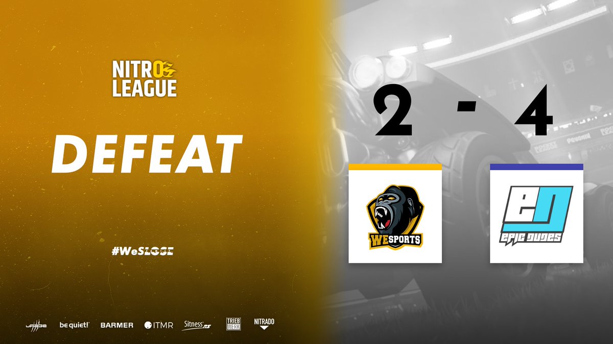 WeSports_Main's tweet photo. Während man die ersten beiden Runden noch dominieren konnte und mit einem epischen 6:1 in den Spieltag einstieg, hielt das Glück nicht lange an. Die @EPICDUDESGAMING waren einfach epischer und schicken uns dennoch als Verlierer vom Platz. GGWP
#WeSLose https://t.co/4eBkMDmHkZ