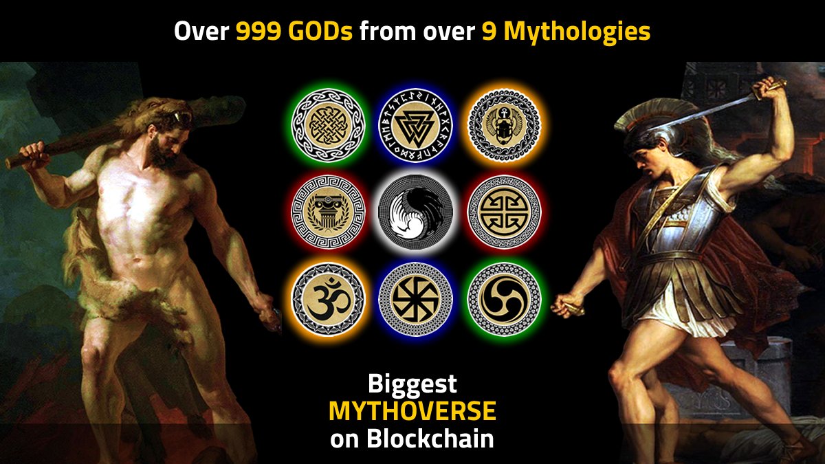 begods_games's tweet photo. Biggest Mythoverse on Blockchain! Over 999 Gods from 8 Mythologies!
#Battleofgods #Metaverse #Mythoverse #FrogDogGames #chosenone #becomeagod #Passiveincome #NFTGame #BlockchainGame #Board2Block #NFT #NFTnomics #NFTart #Tokenomics #phantasma #ghostmarket https://t.co/gP6ccelifw