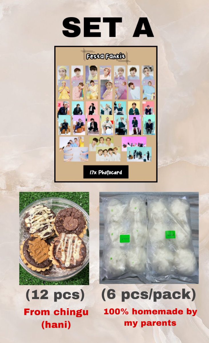 theimanarisyas's tweet photo. #WTS TART BROWNIES+PAU MINI FROZEN+BTS FANKIT

I have been scammed for almost RM20K (chingu's victim).This is the only way to get my money back n refund all my customer.Will really appreciate if you guys can help rt and buy 🤍

•price and details on 1st pic 
•dm if interested🤍 https://t.co/KE4V9d2fZ6